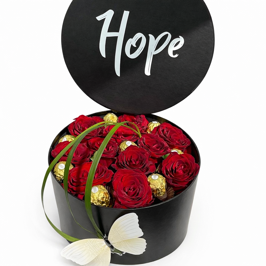 بوكس الورد وشوكلاتة